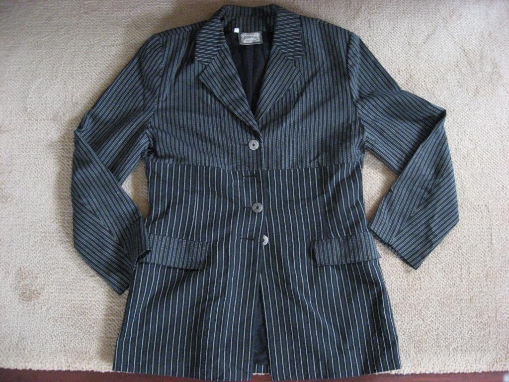 speels zwart /wit gestreept jasje / colbert, Somebody, mt 38, Kleding | Dames, Maat 38/40 (M), Verzenden, Zwart, Zo goed als nieuw