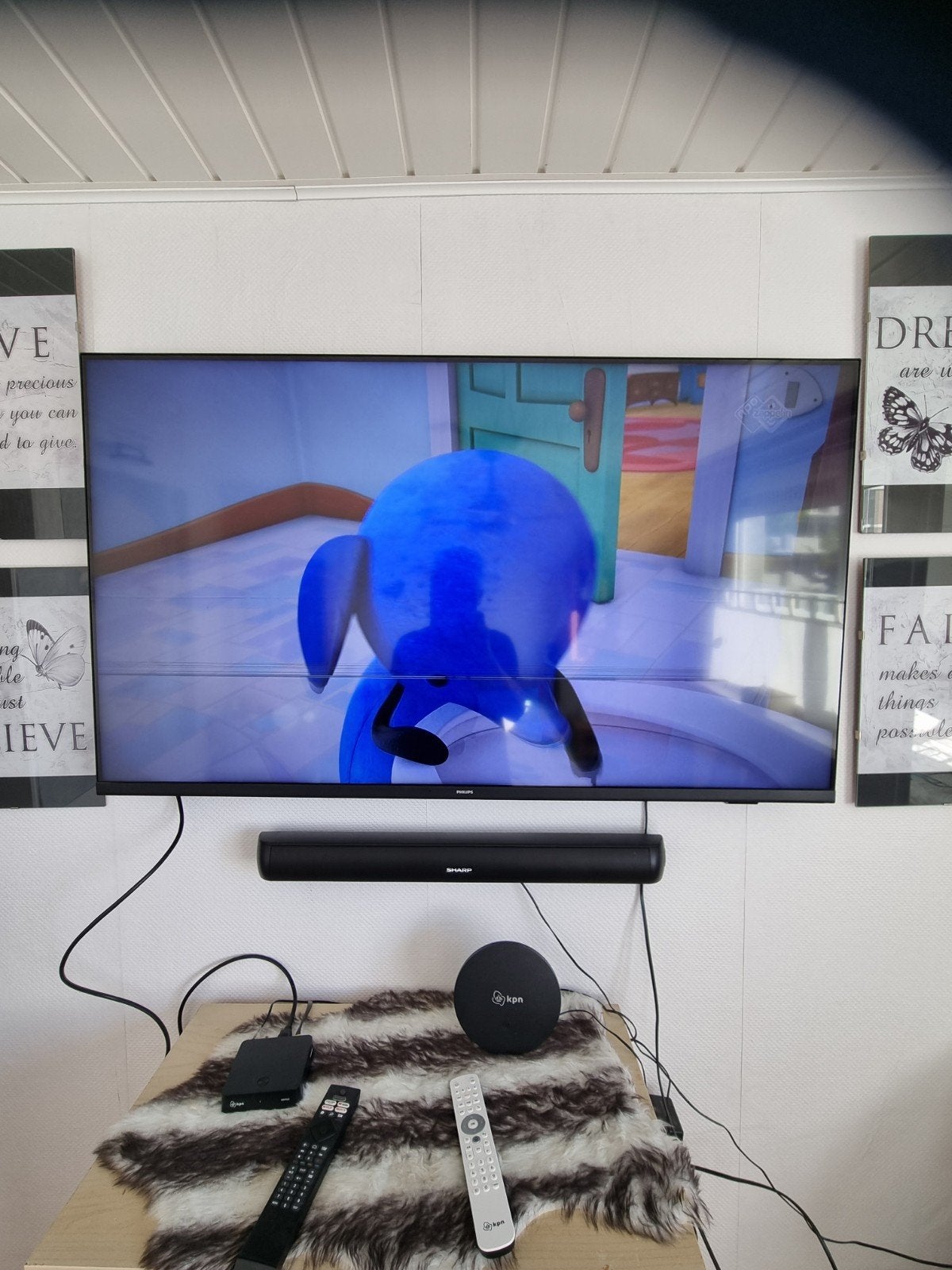 Smart tv merk Philips met klein mankement zie omschrijving, Ophalen, 50 Hz, Philips