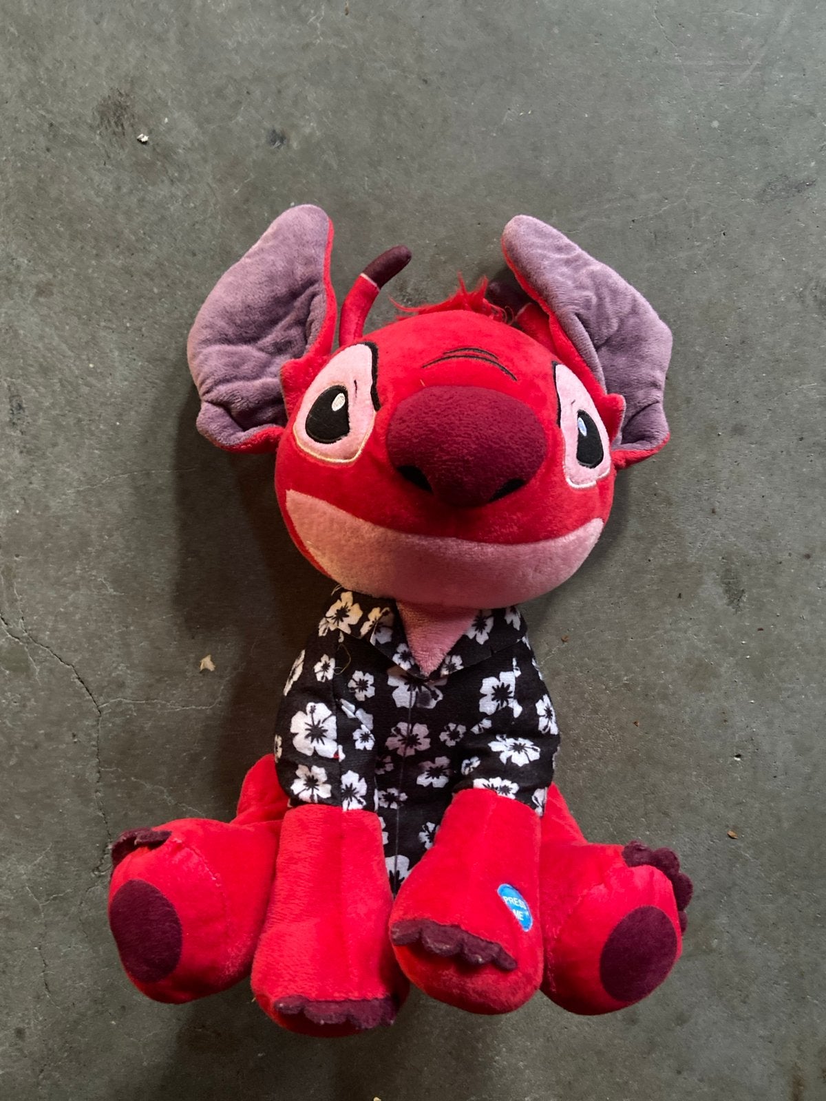 Disney Lilo & Stitch Knuffel - Rode Stitch met Hawaïshirt, Disney, Overige typen, Ophalen of Verzenden, Zo goed als nieuw