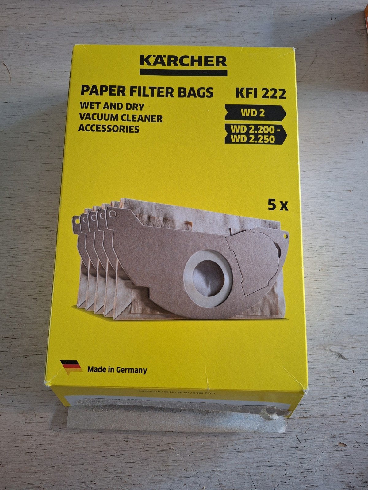 Kärcher stofzuigerzakken KFI 222 (4 stuks), Ophalen of Verzenden, Nieuw, Stofzak, Kärcher