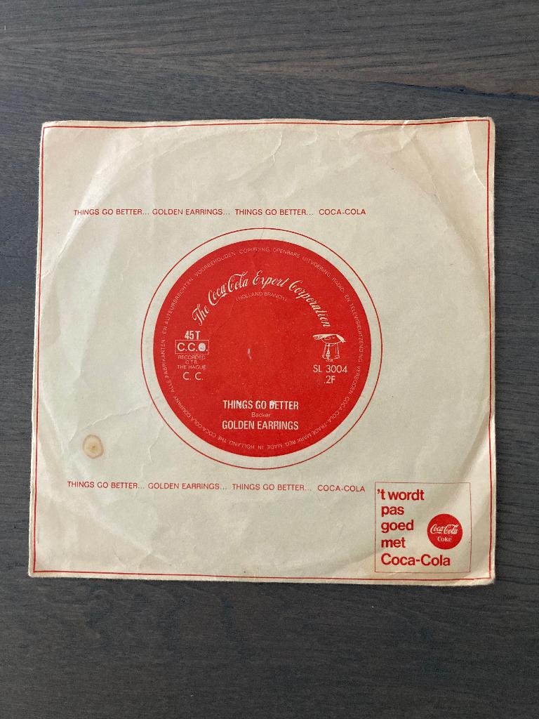 Single Golden Earrings  - Coca Cola Reclame Things go better, Gebruikt, 7 inch, Single, Ophalen of Verzenden