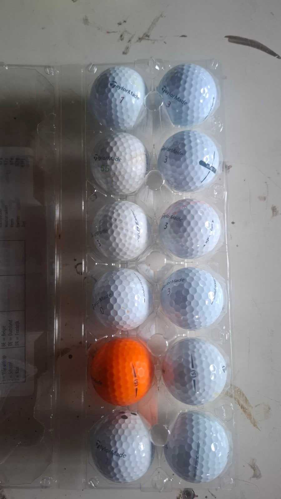 Taylormade golfballen Mix - 12 stuks, Sport en Fitness, Ophalen of Verzenden, Gebruikt, Bal(len)