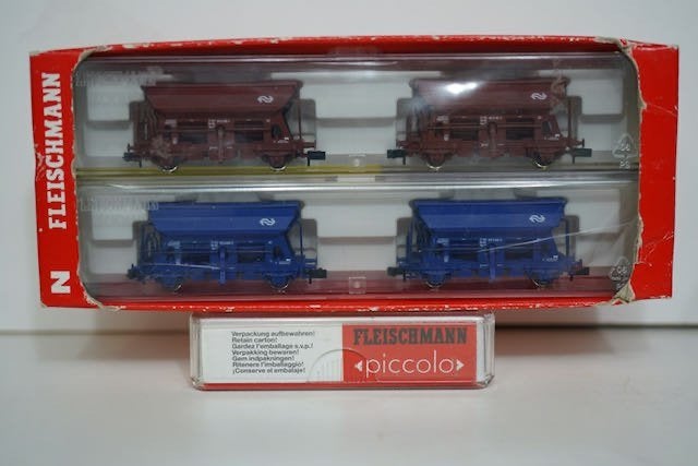 FLEISCHMANN 851001 4-teiliges Selbstentladewagen-Set | NS.., Hobby en Vrije tijd, Gelijkstroom, Fleischmann, Ophalen of Verzenden