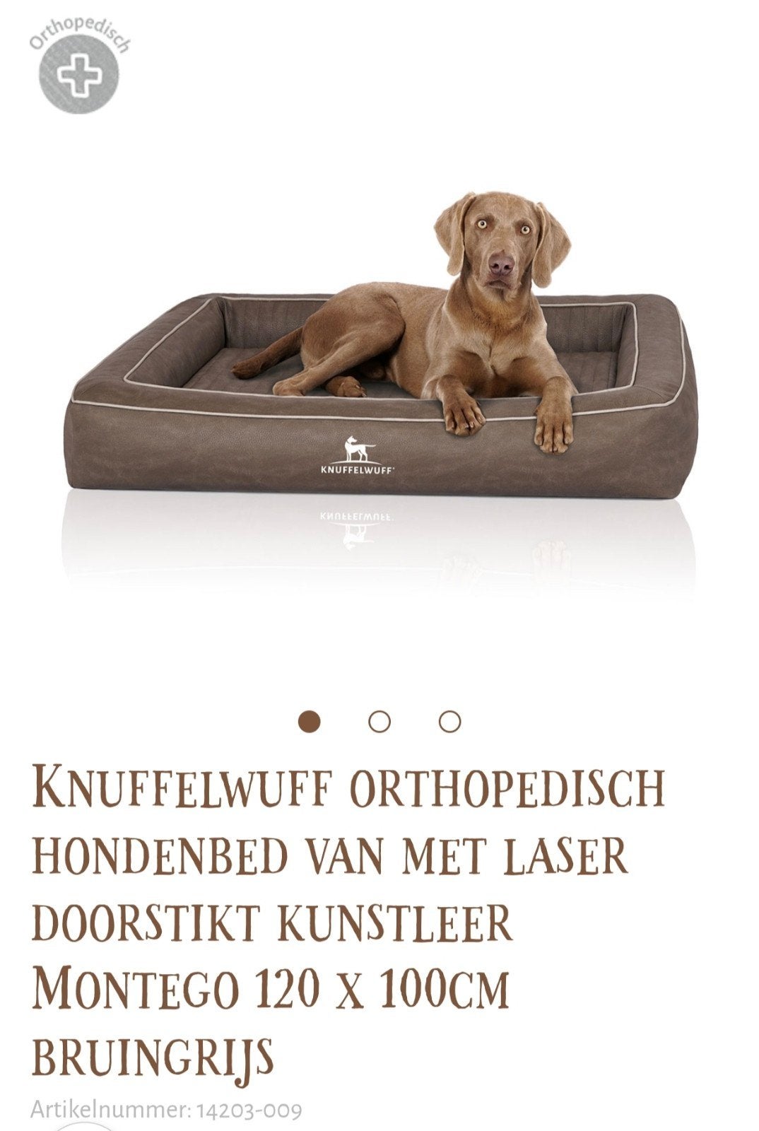 knuffelwuff orthopedisch hondenmand 120x100, Ophalen, Zo goed als nieuw