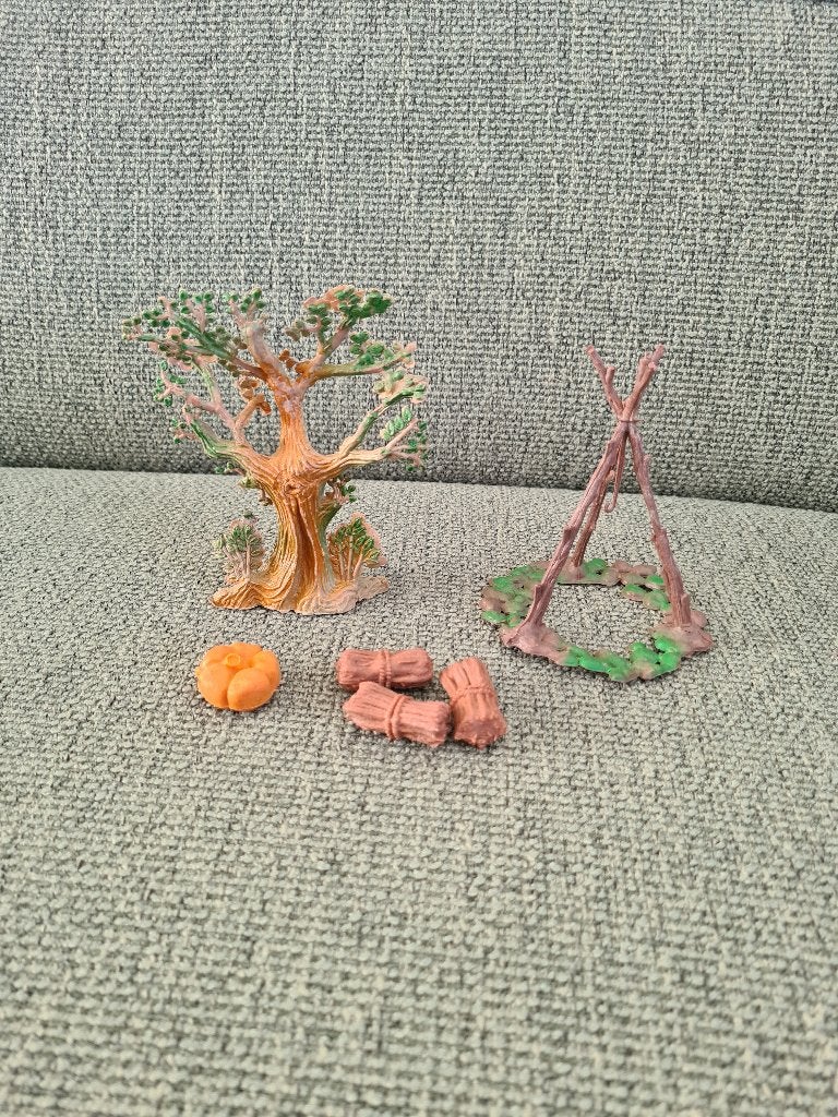 David de kabouter accessoires boom vuurplaats hout pompoen, Star toys Barcelona, Gebruikt, Ophalen of Verzenden, Nvt