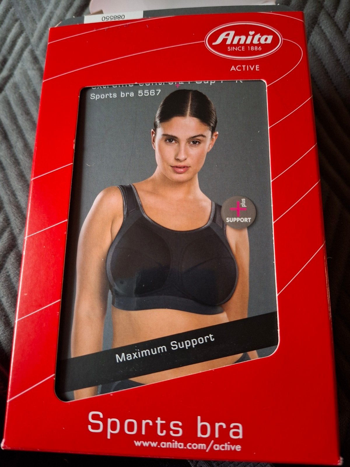Anita Extreme Control Plus Sport BH - Zwart/Antraciet, Ophalen of Verzenden, Nieuw, Zwart, Fitness of Aerobics