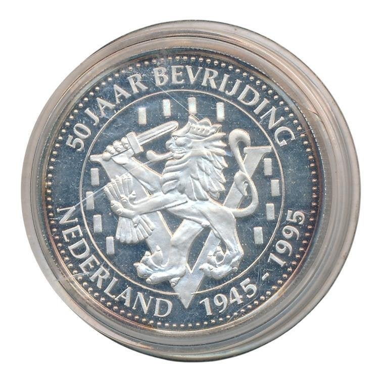 Nederland 50 jaar bevrijding 1945-1995 troy ounce zilver