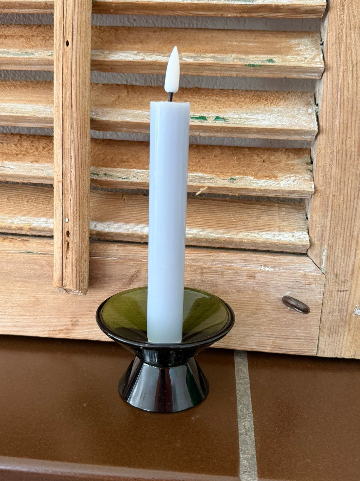 Vintage Iittala kandelaar geperst glas Kartio, Ophalen of Verzenden, Glas