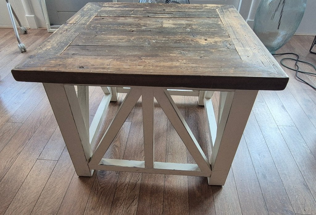Sfeervolle Riviera Maison salontafel c.q.  bijzettafel., Ophalen, 50 tot 100 cm, Vierkant, Sfeervol