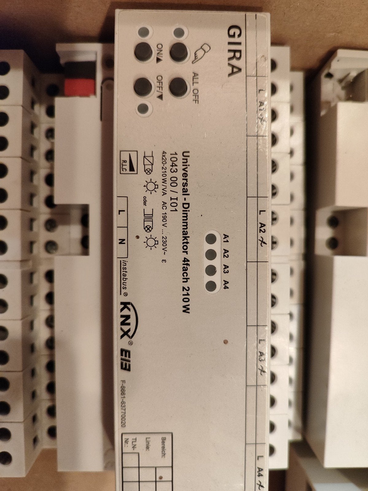 Gira KNX Dimmers - Universele Dimmers voor Domotica, Ophalen of Verzenden, Gebruikt, Gira, Dimmer