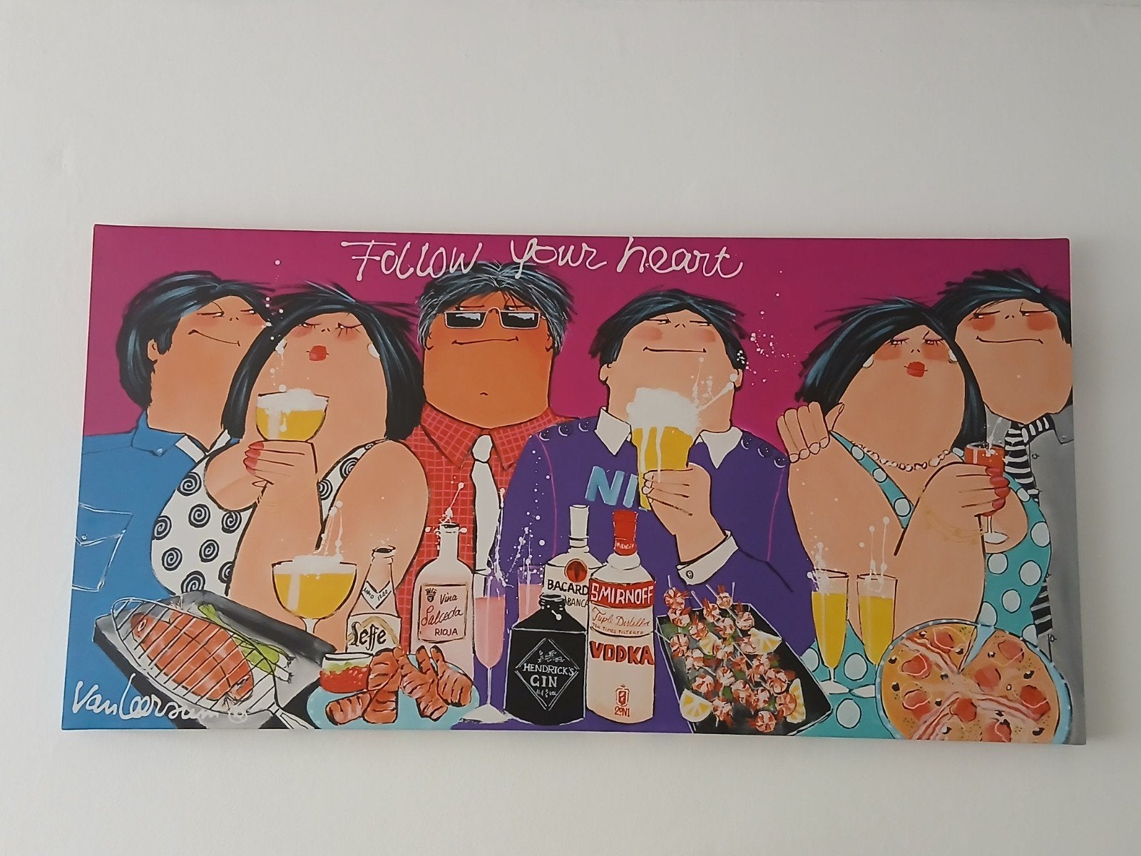 Schilderij 'Dikke Dames' van Van Leersum - 140x70 cm, Ophalen