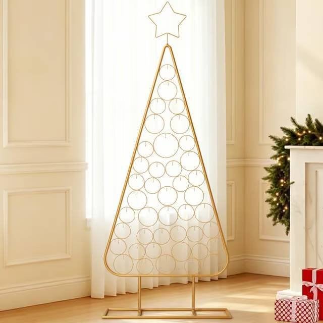 Metalen kerstboom goud 188 cm | met ster | 42 ophangpunten, Diversen, Ophalen of Verzenden, Nieuw