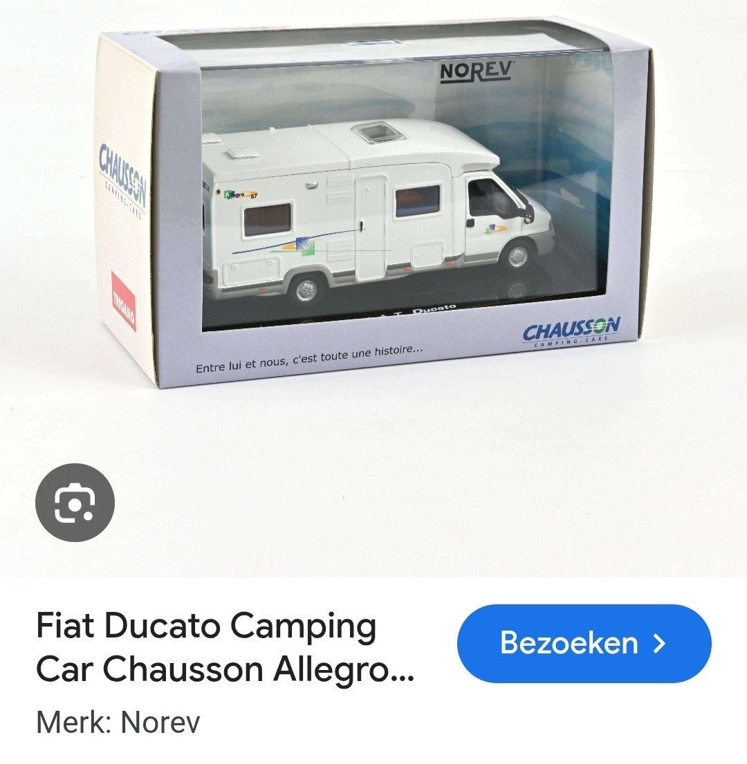 Gezocht !!!! Norev Fiat Ducato camper, Ophalen of Verzenden, Nieuw, 1:32 tot 1:50, Auto