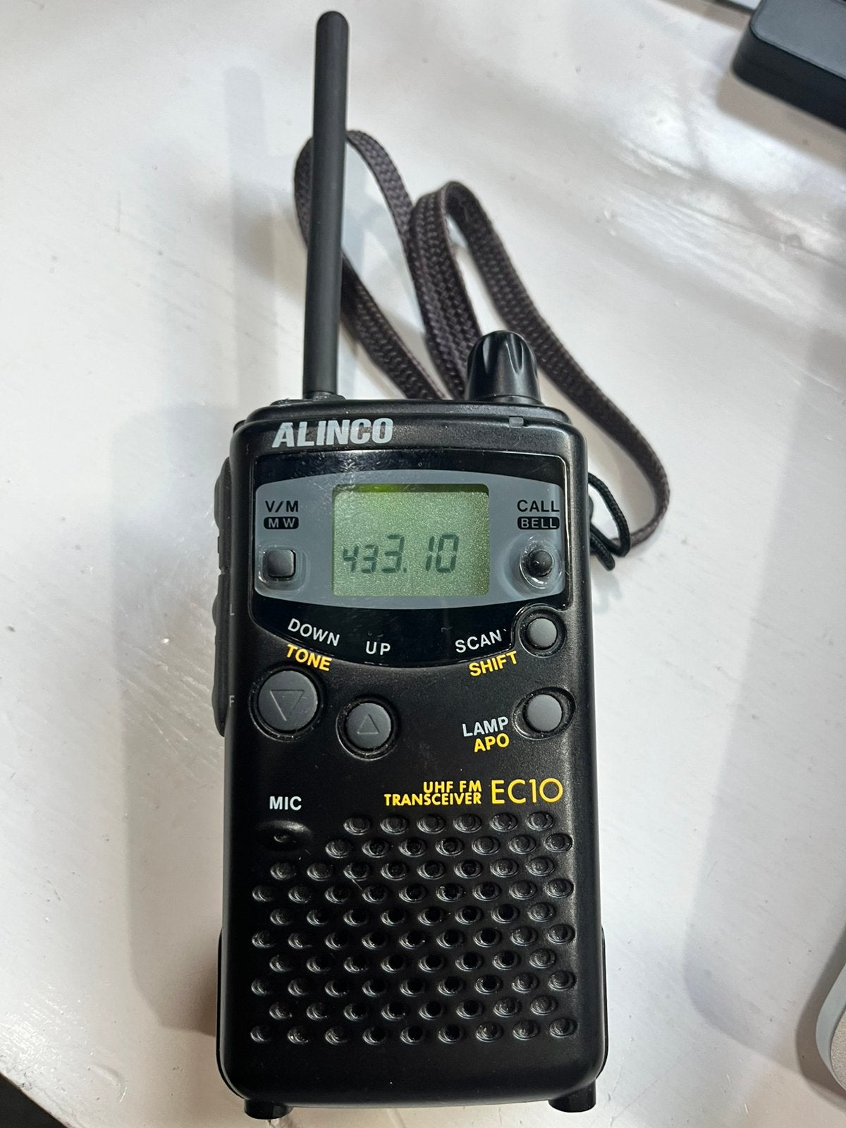 Alinco portofoon, Ophalen of Verzenden, Zo goed als nieuw, Portofoon of Walkie-talkie, Met broekklem