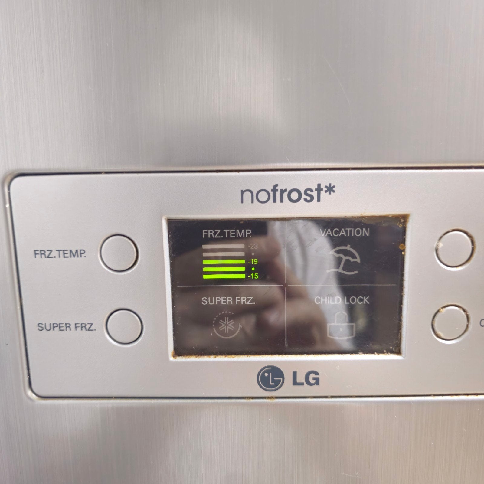 LG No Frost Koel-vriescombinatie - rvs, Gebruikt, 200 liter of meer, 60 cm of meer, Met aparte vriezer