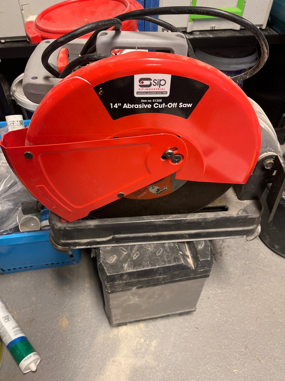 SIP Industrial 14" Abrasive Cut-Off Saw - Krachtige Afkortza, Gebruikt, 70 mm of meer, Ophalen of Verzenden, Afkortzaag