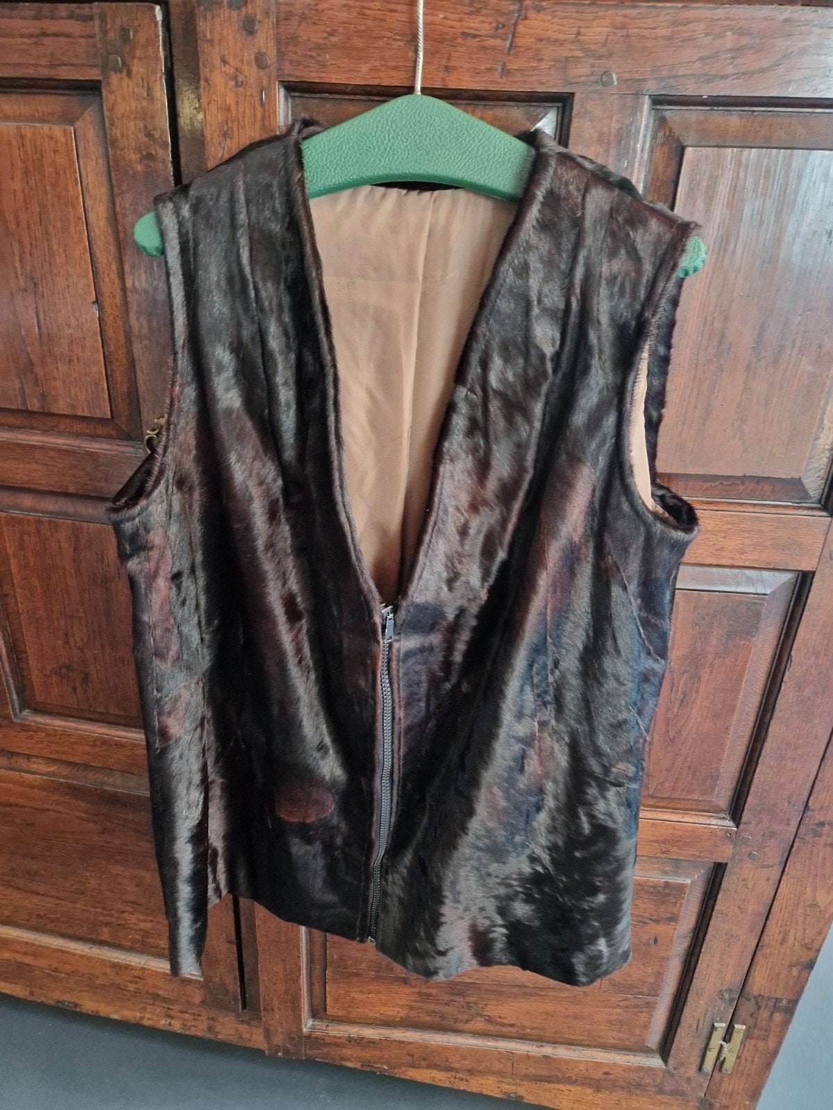 Vintage Koeienhuid Bonthesje Gillet Maat XL, Ophalen, Heren
