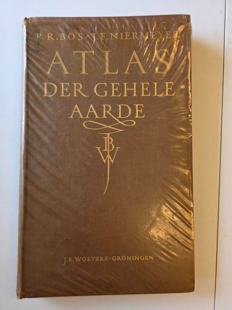 Bos-Niermeyer Schoolatlas der Gehele Aarde - 41e druk 1961, Gelezen, Bosatlas, P.R. Bos, J.F. Niermeyer, Ophalen of Verzenden