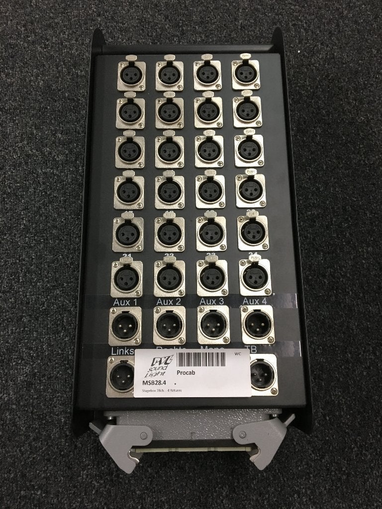 Procab MSB 28.4 met Harting Stagebox, Ophalen, Gebruikt, Apparatuur