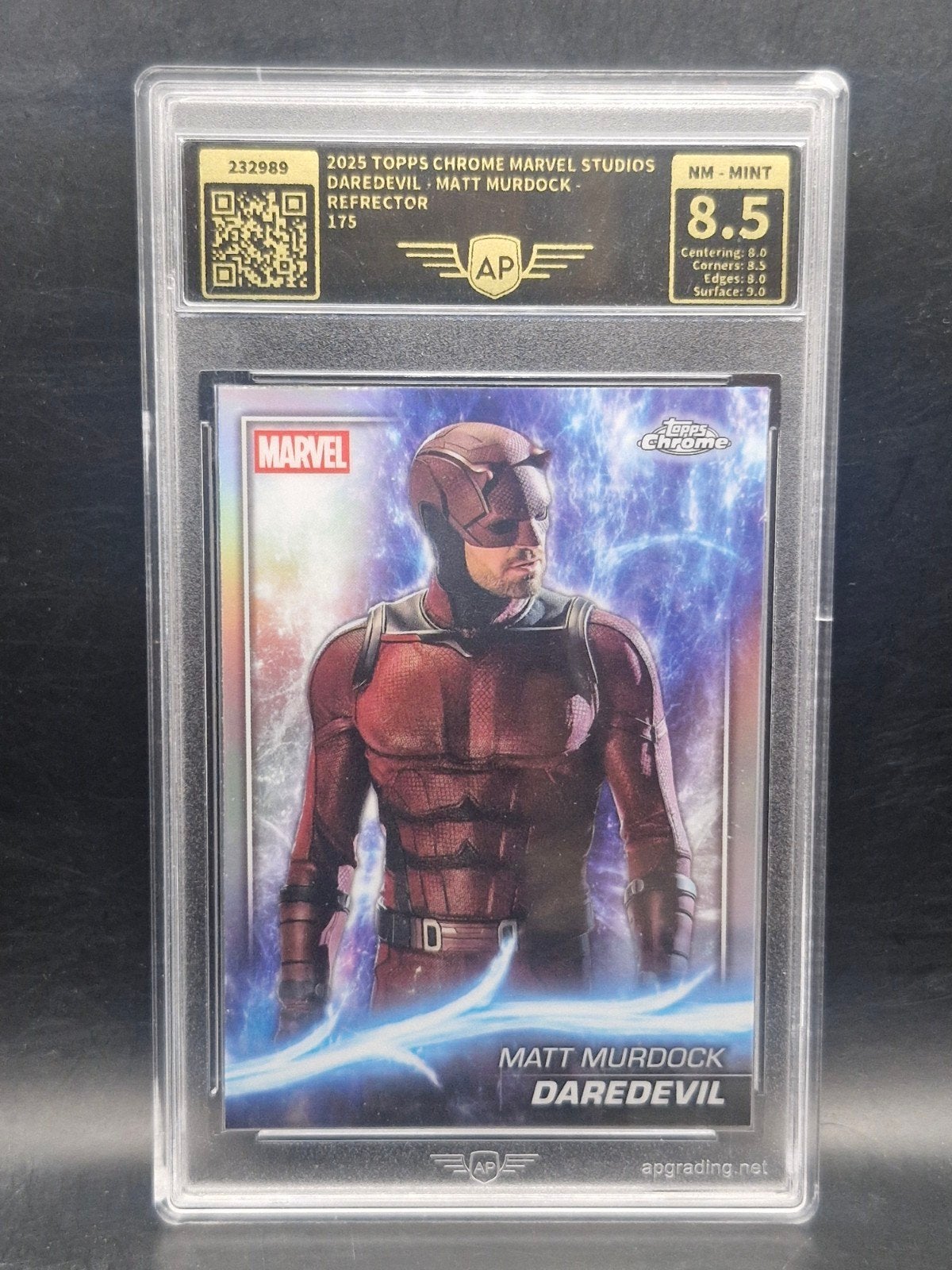 Daredevil mat murdock 2025 topps chrome #175 AP 8.5, Hobby en Vrije tijd, Verzamelkaartspellen | Overige, Verzenden, Zo goed als nieuw