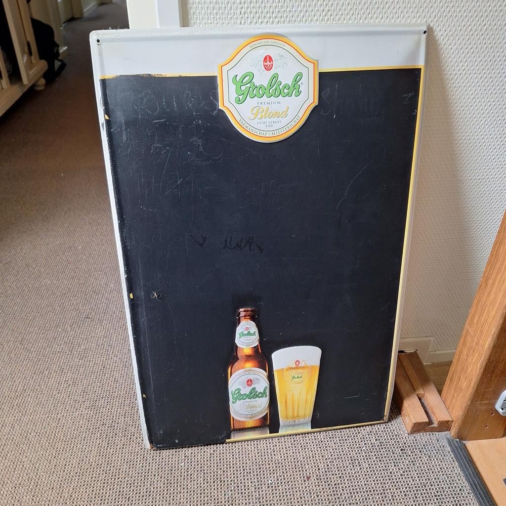 Grolsch bord, Ophalen of Verzenden, Gebruikt, Reclamebord, Plaat of Schild, Grolsch