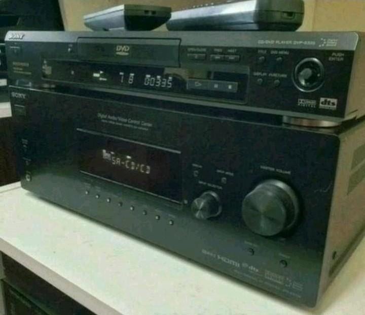 Sony set str-dg510 receiver + gratis cd dvd speler dvp-s335, Audio, Tv en Foto, Stereo-sets, Dvd-speler, Sony, Ophalen of Verzenden