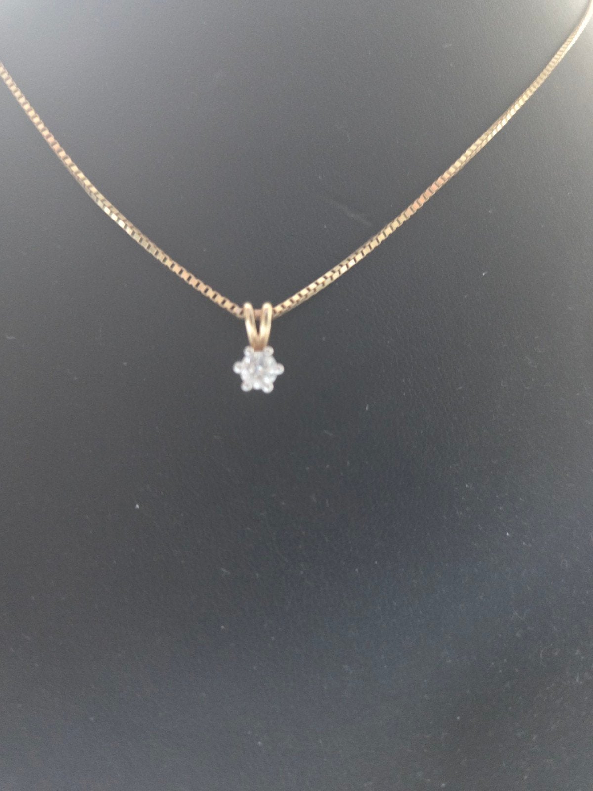 14K Geelgouden Collier met 0.20 cr Briljant Wit VVS, 45 cm, Ophalen, Geel, Zo goed als nieuw, Met edelsteen