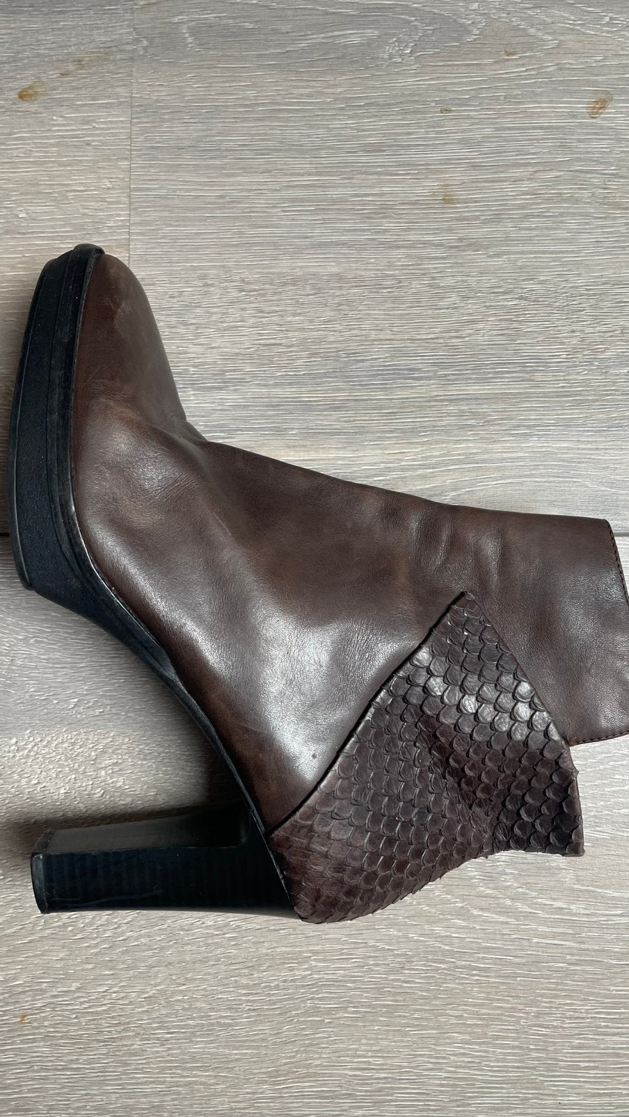 Te koop: leren laarzen, Bruin, maat 38, nieuwstaat, Ophalen of Verzenden, Zo goed als nieuw, Bruin, Hoge laarzen