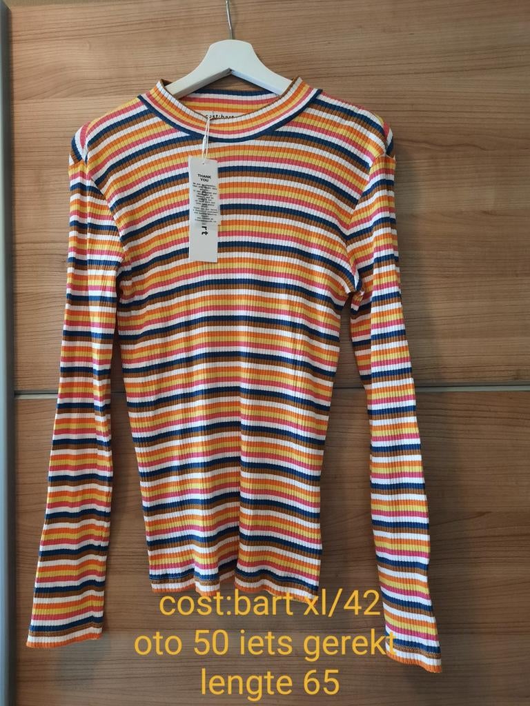 Cost:Bart truitje topje gestreept felle kleuren xl, Overige kleuren, Maat 46/48 (XL) of groter, Nieuw, Ophalen of Verzenden