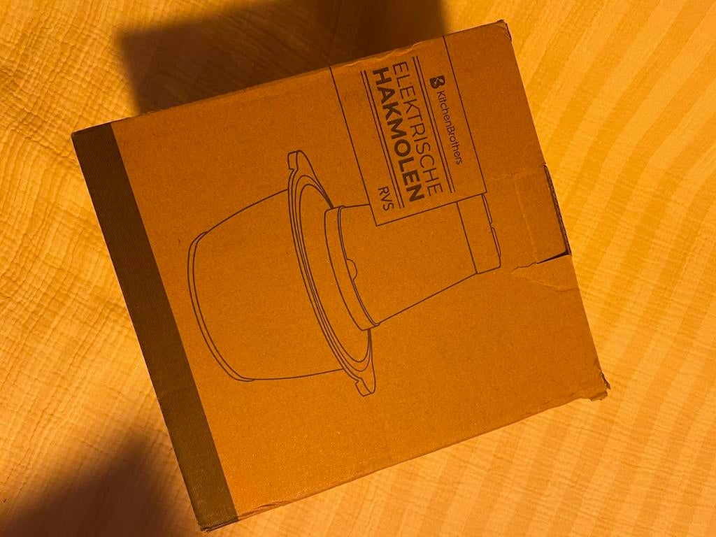 KitchenBrothers Elektrische Hakmolen RVS, Minder dan 1 liter, Ophalen of Verzenden, Nieuw, 1 snelheid