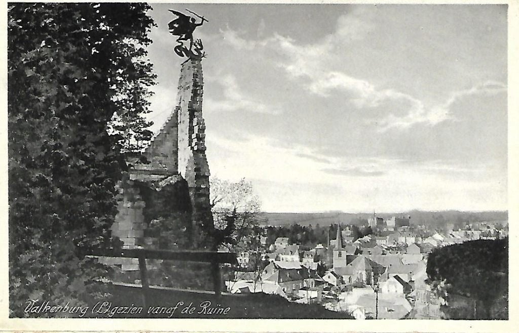 Valkenburg- -Gezien vanaf de Ruïne., Verzenden, 1920 tot 1940, Gelopen, Limburg