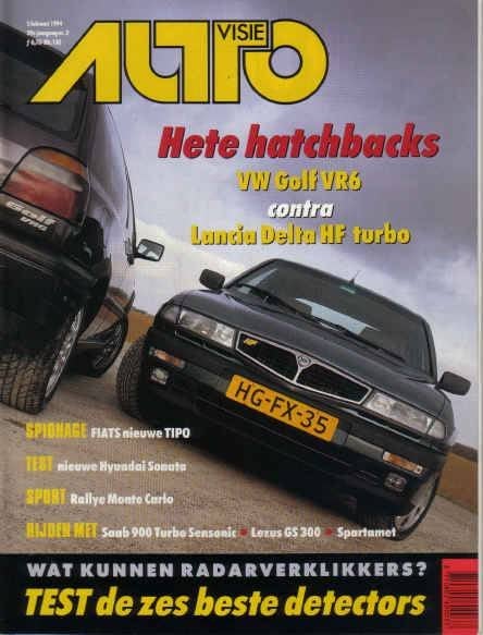 Autovisie 3 1994 : Lancia Delta 2.0 HF Turbo - VW Golf VR6, Ophalen of Verzenden, Gelezen, Algemeen
