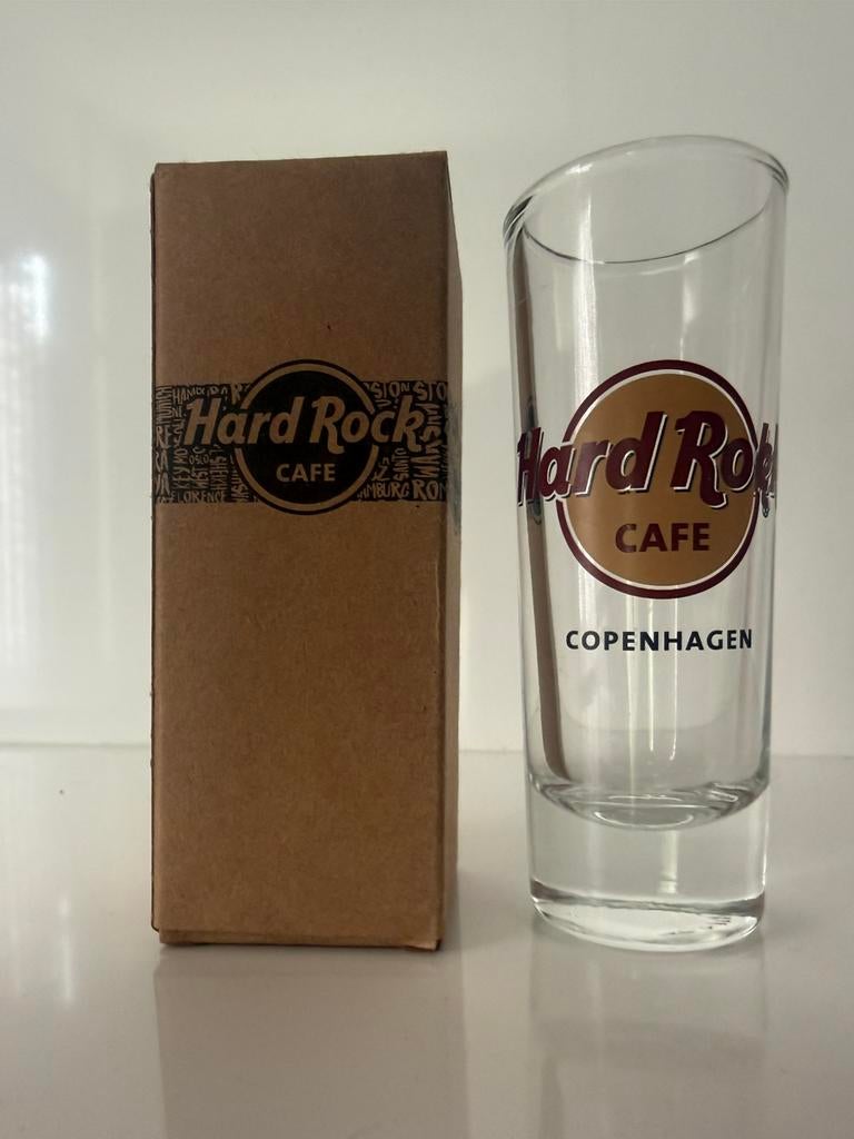 Shotglas Hard Rock cafe Copenhagen, Ophalen of Verzenden, Zo goed als nieuw, Overige typen
