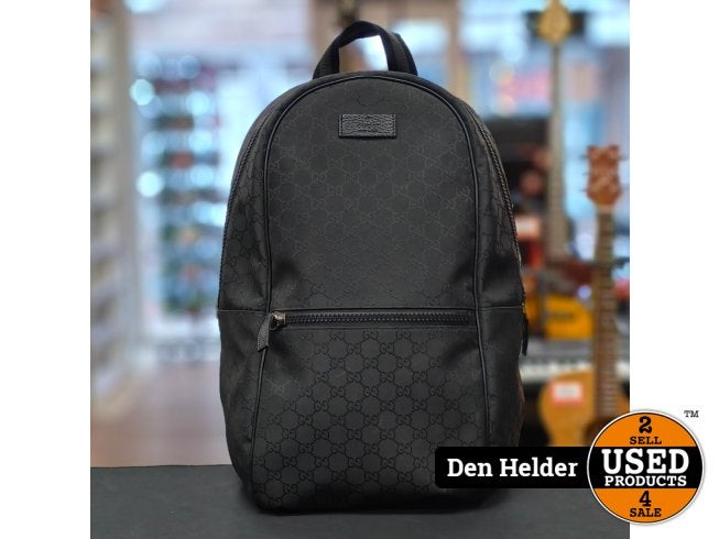Gucci Nylon GG Guccissima Black Slim Backpack Travel Bag - I, Sieraden, Tassen en Uiterlijk, Gucci, Zo goed als nieuw, Support@gucci.com