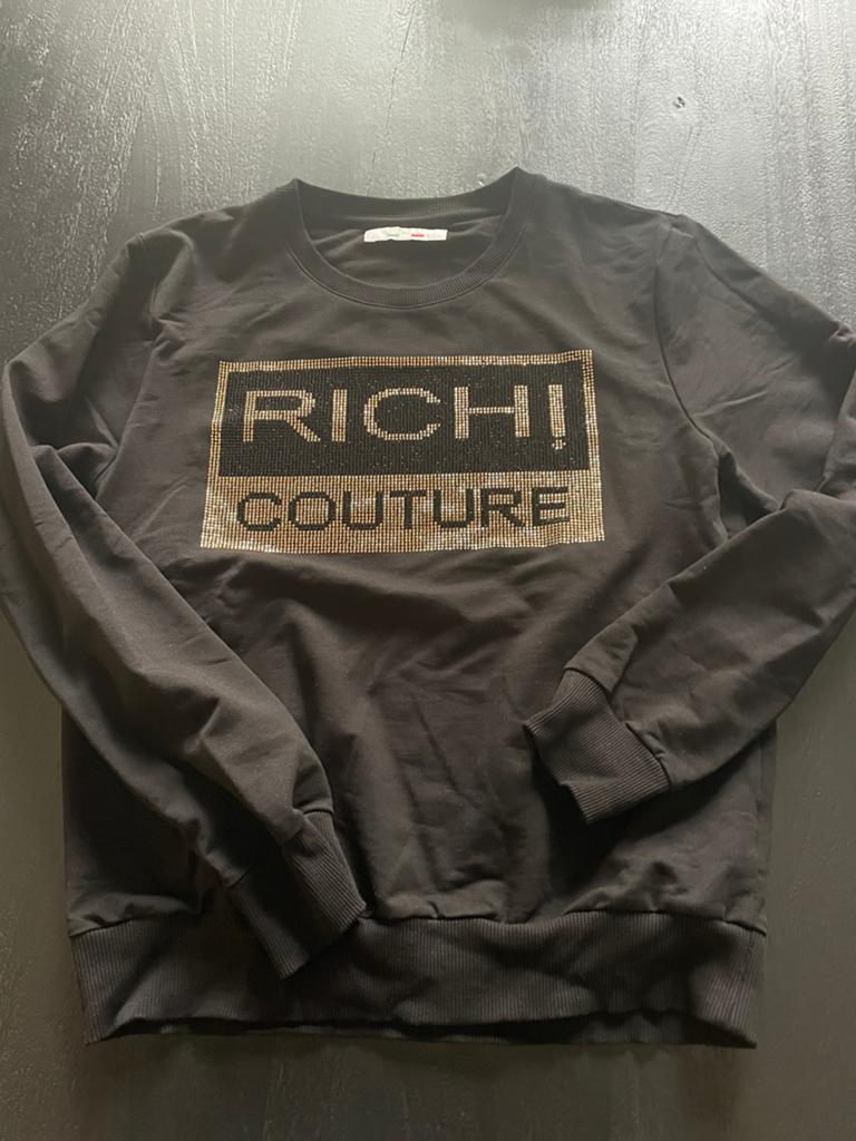 Richi couture trui, Ophalen of Verzenden, Zo goed als nieuw, Zwart