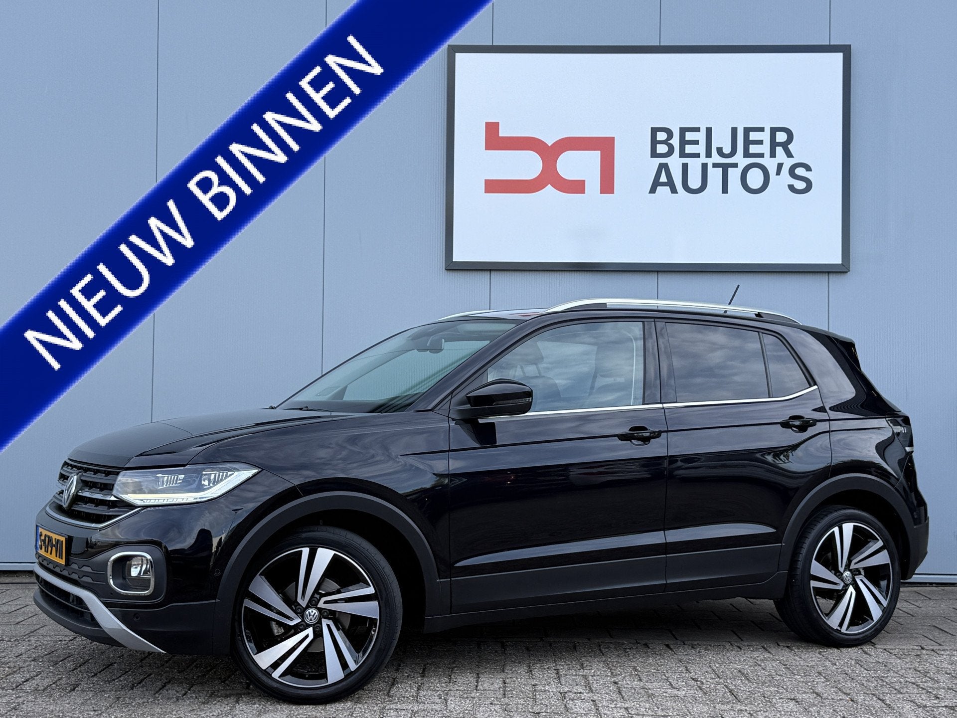 Volkswagen T-Cross 1.0 TSI Style Automaat Carplay/Trekhaak., Gebruikt, Euro 6, 116 pk, Zwart