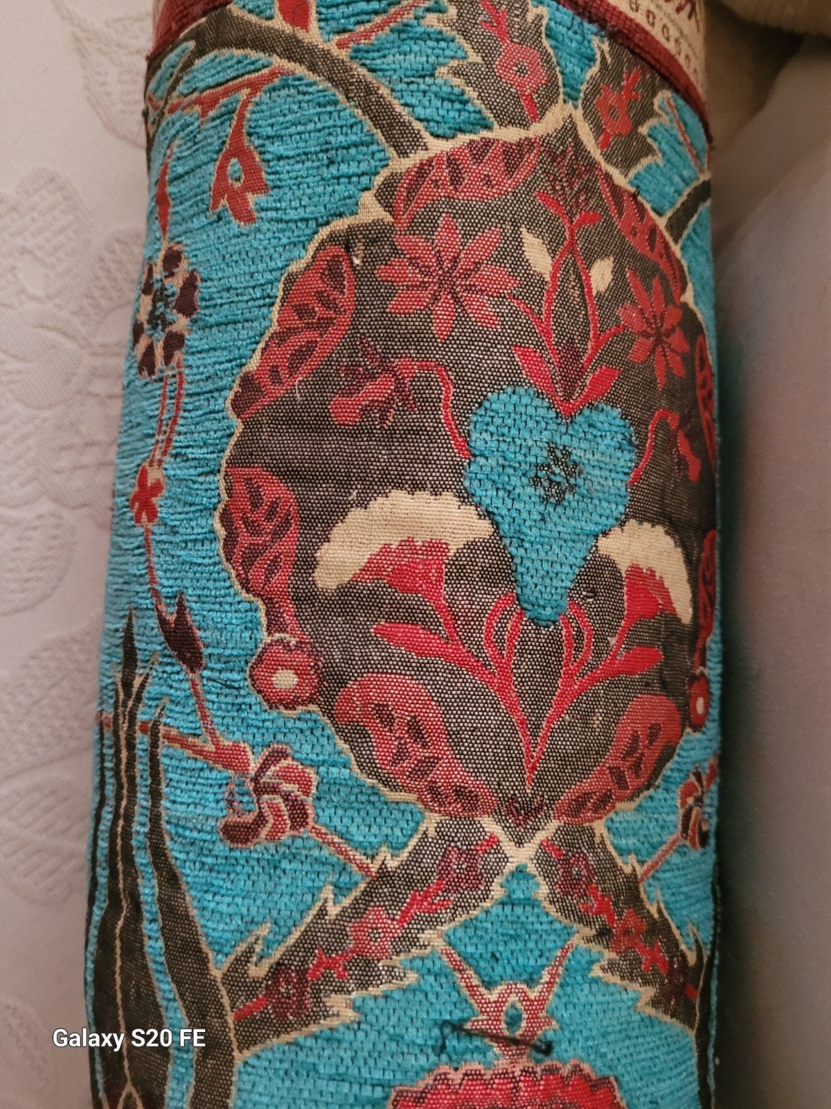 Prachtig Oosters Gobelin Rolkussen - 45 x 18 cm, Meerkleurig, Ophalen of Verzenden, Zo goed als nieuw, Rolkussen