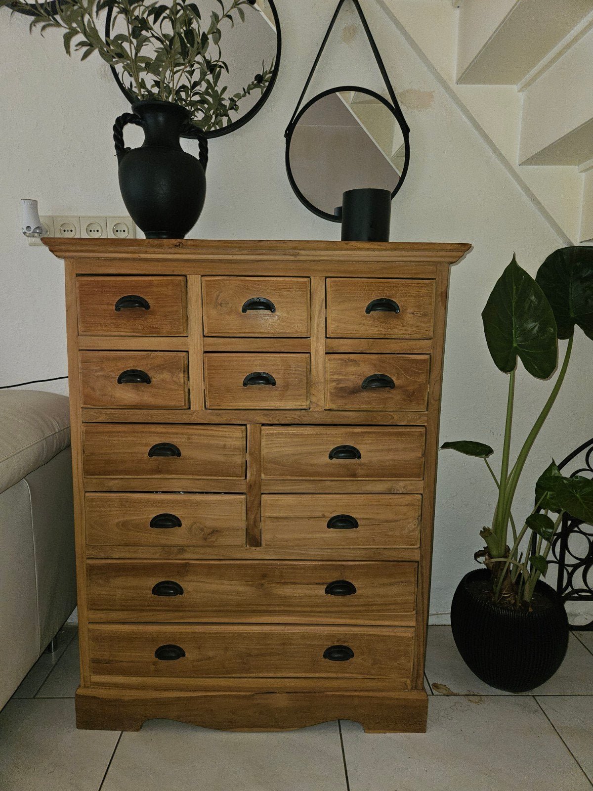teakhouten ladenkastje, Huis en Inrichting, Kasten | Ladekasten, Ophalen, 50 tot 100 cm, Zo goed als nieuw, Minder dan 100 cm