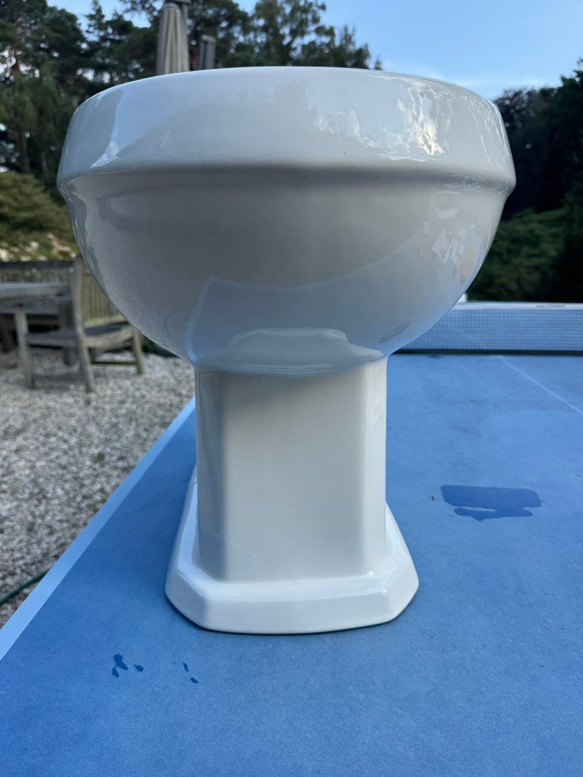 Hudson Reed Duoblok Toilet Klassiek met Richmond eiken bril, Ophalen, Nieuw, Steen, Toilet