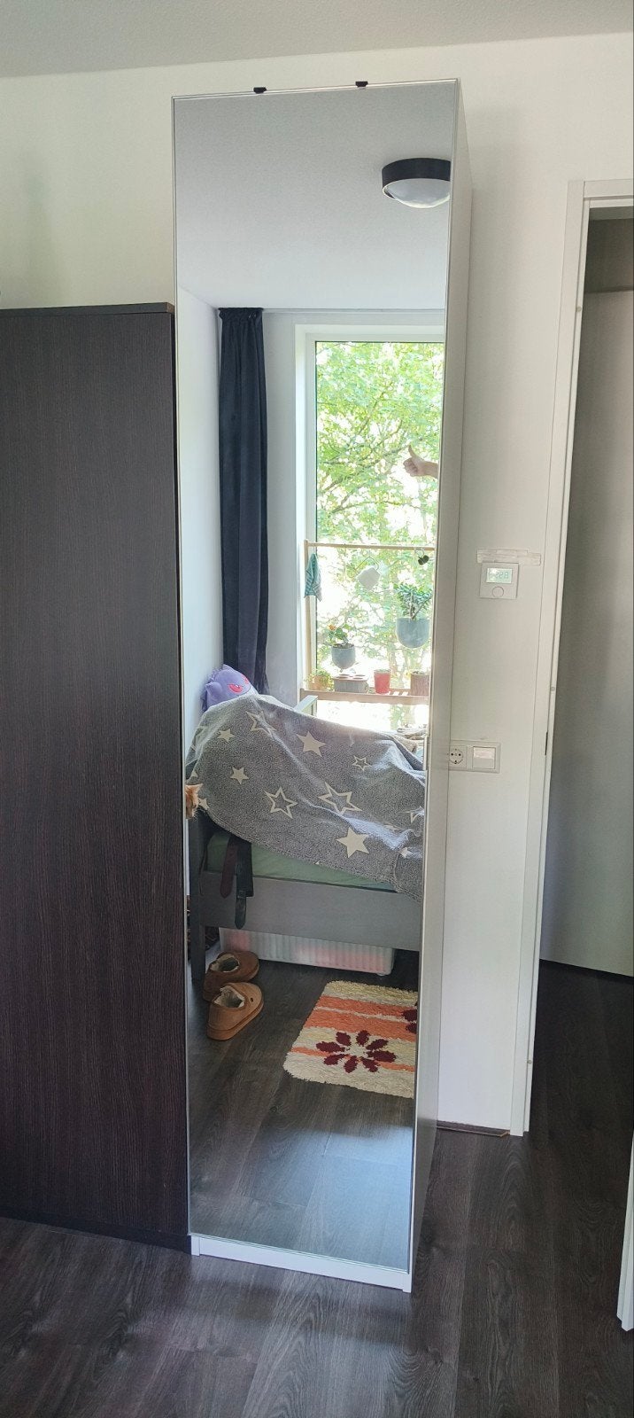 Witte PAX Kast (Hoge variant met spiegeldeur), Ophalen, 200 cm of meer, 50 tot 100 cm, Zo goed als nieuw