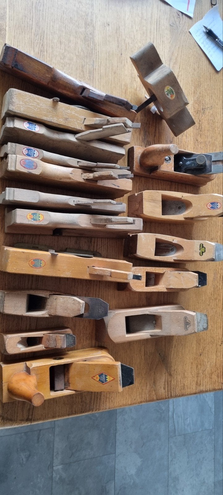 Verzameling Nooitgedagt houtschaven., Antiek en Kunst, Ophalen of Verzenden