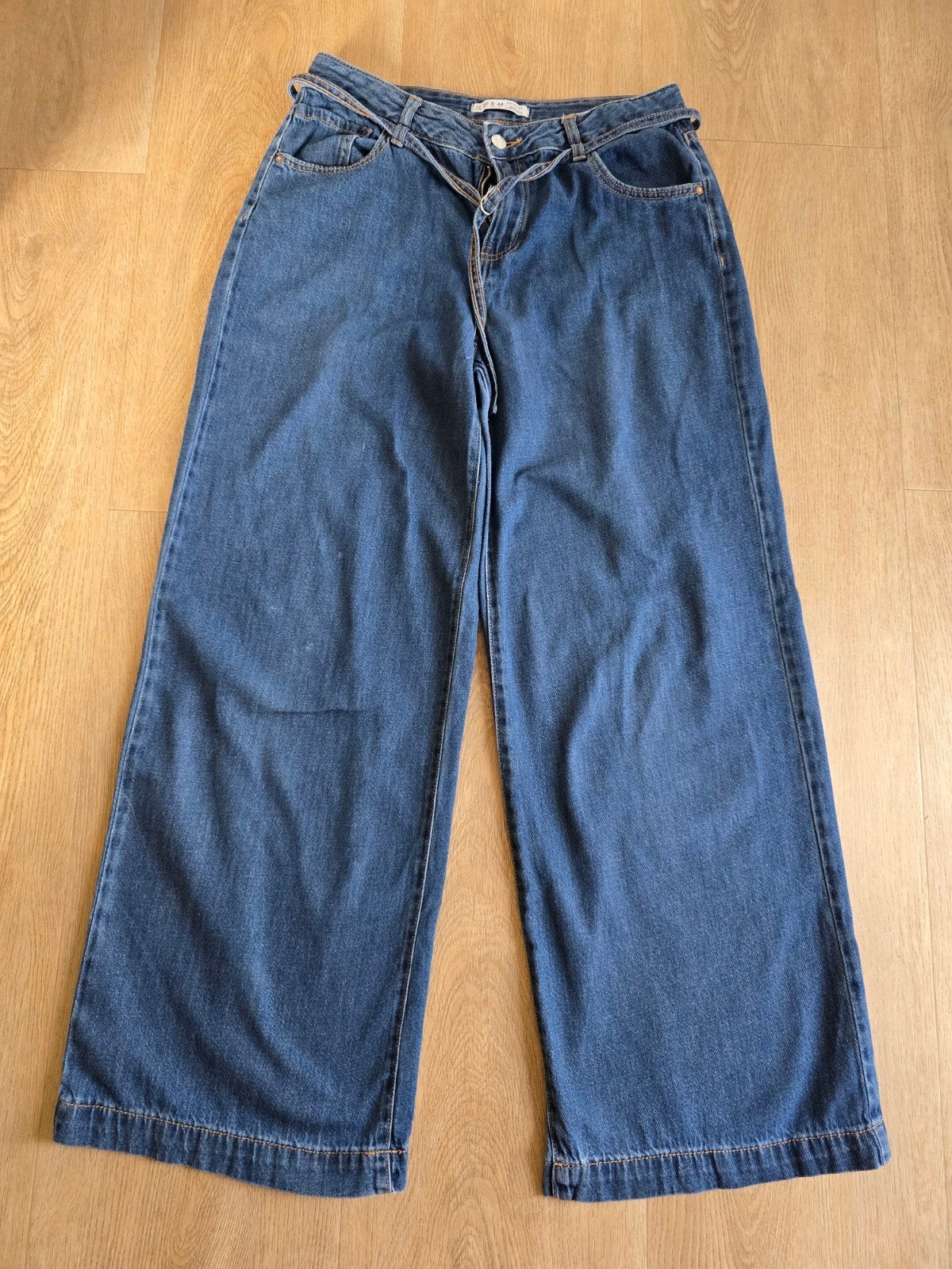 Wide Leg Jeans Maat 40, Ophalen of Verzenden, Zo goed als nieuw, Blauw, W30 - W32 (confectie 38/40)