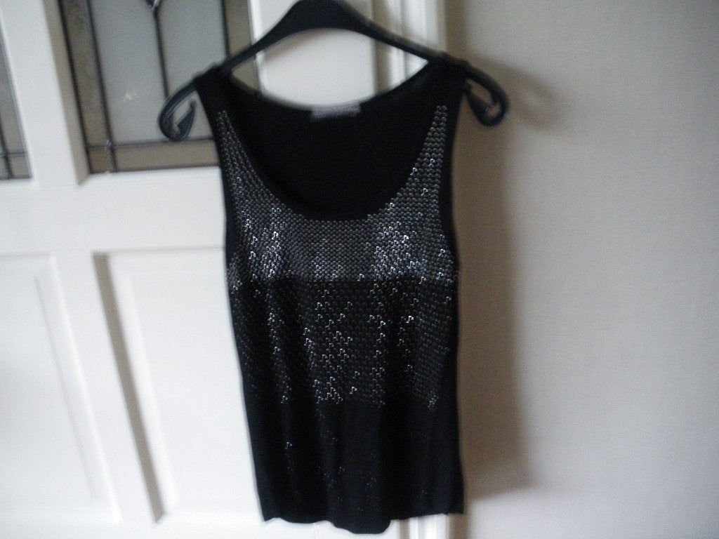 nieuw heel mooi zwart glitter zomer topje mt smal vince otto, Ophalen of Verzenden, Nieuw, Maat 36 (S), Zwart