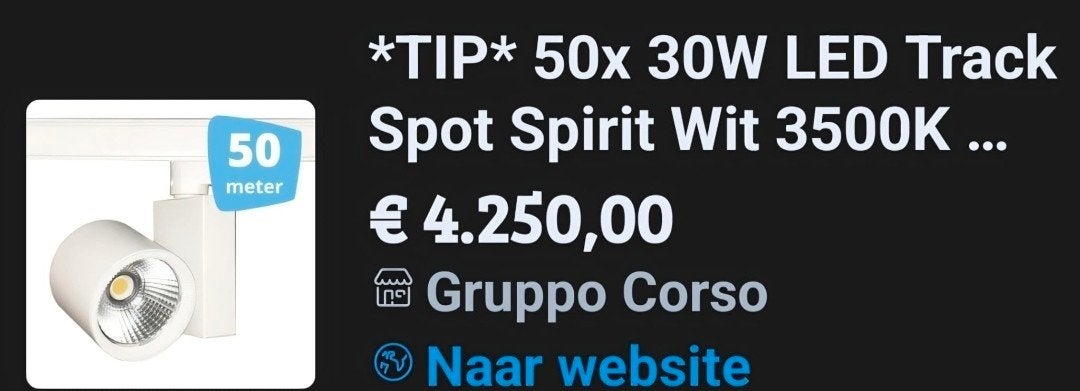 Philips 30W Track Spot Spirit Wit 3500K - Diverse Maten, Wit, Philips, Nieuw, Ophalen of Verzenden