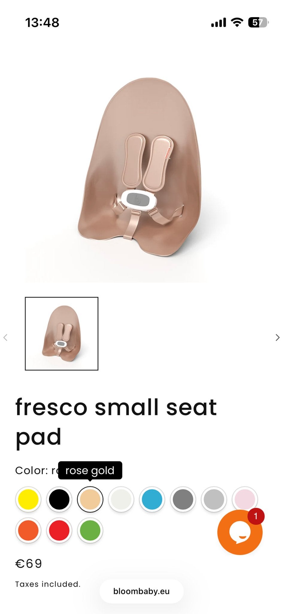 Fresco Bloom Highchair onderdelen, Ophalen of Verzenden, Nieuw, Overige typen, Gordel(s)