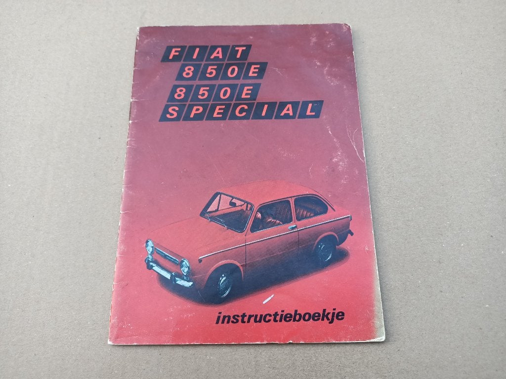 Instructieboekje: Fiat 850E Special (1971) Nederlands, Ophalen of Verzenden