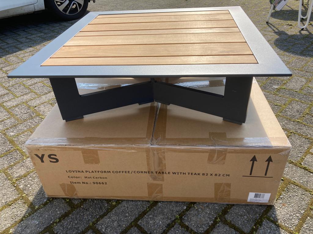 Taste by 4SO Lovina Loungetafel Terrastafel Tuintafel, Tuin en Terras, Ophalen, Nieuw, Vierkant, Teakhout