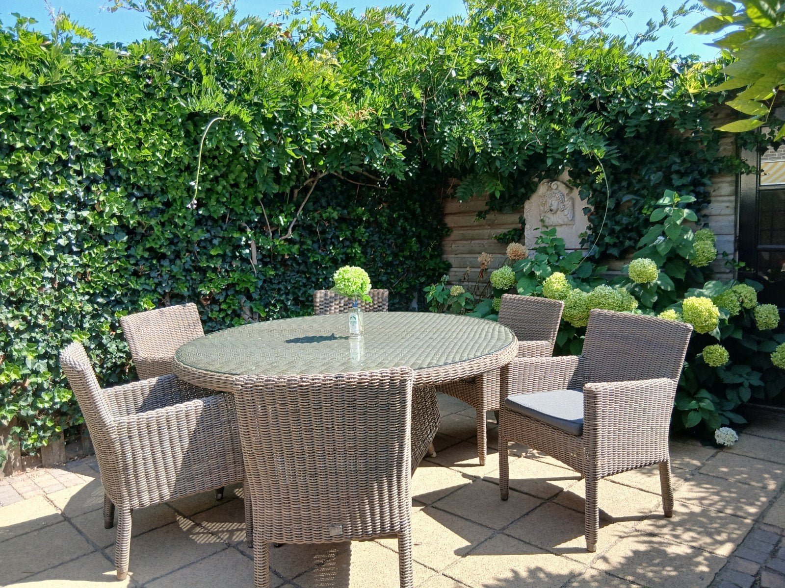 Luxe 4 Seasons Outdoor Diningset - Topkwaliteit 6 persoonsTu, Tuin en Terras, Ophalen, 6 zitplaatsen, Zo goed als nieuw, Wicker