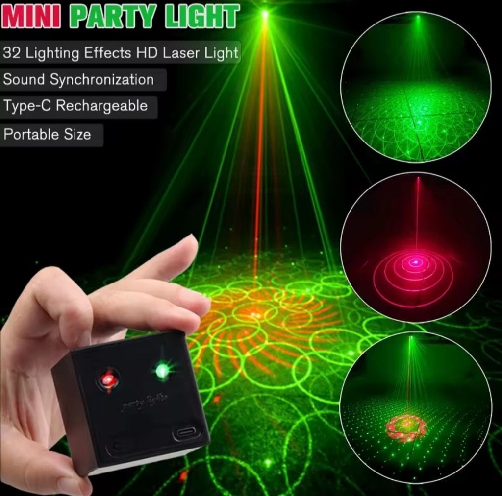 Draadloze oplaadbare 130mW laser projector (rood / groen), Ophalen, Nieuw, Laser, Geluidgestuurd