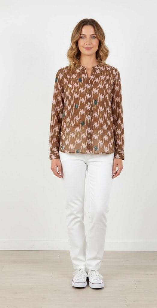in Front xxl met goud draadje, Kleding | Dames, Grote Maten, Overige kleuren, Verzenden, Blouse of Tuniek, Zo goed als nieuw